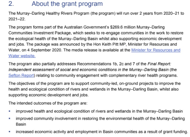 healthy rivers about the program