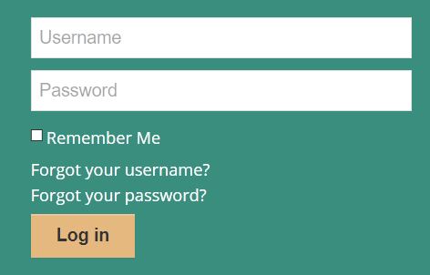 login screen